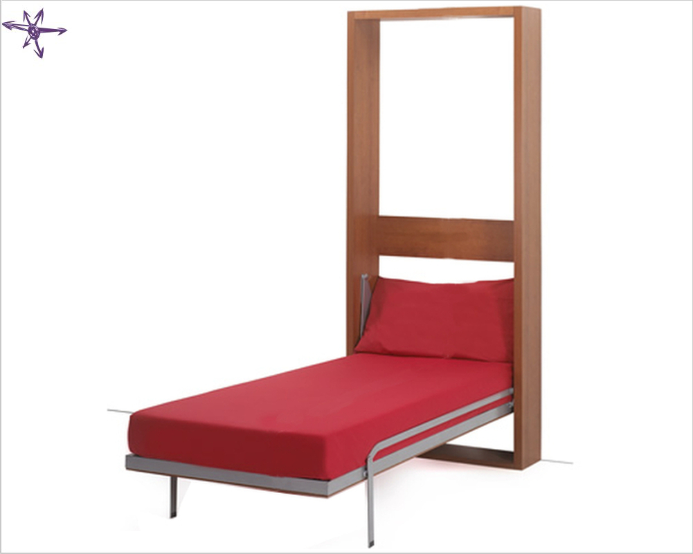 Armadio letto verticale singolo Flat